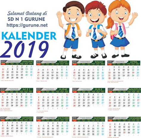 Kelebihan Vector Kalender 2019 CDR